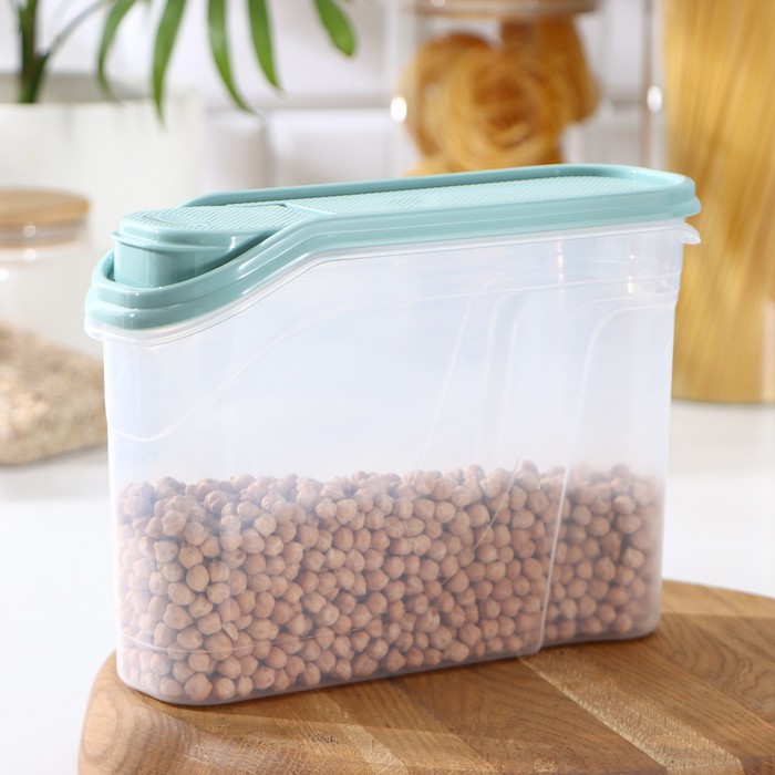 Ёмкость для сыпучих продуктов phibo, 1,5 л, цвет прозрачный, крышка МИКС 1066989