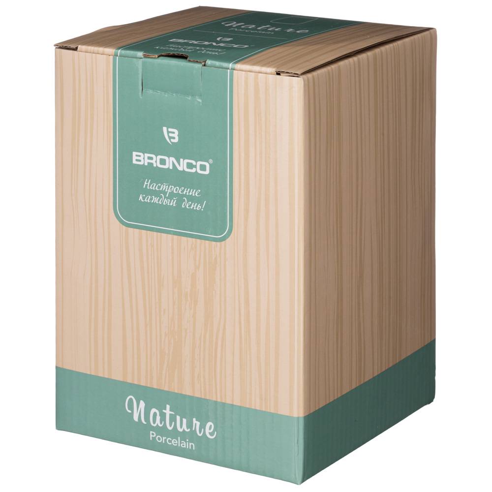 банка с деревянной крышкой bronco nature 17х12 см 1240 мл мятная 263-1105
