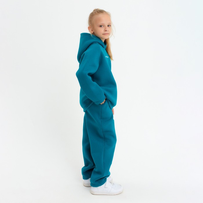 Костюм детский (худи, брюки) MINAKU: Basic Line KIDS, oversize, цвет изумруд, рост 110 7810238