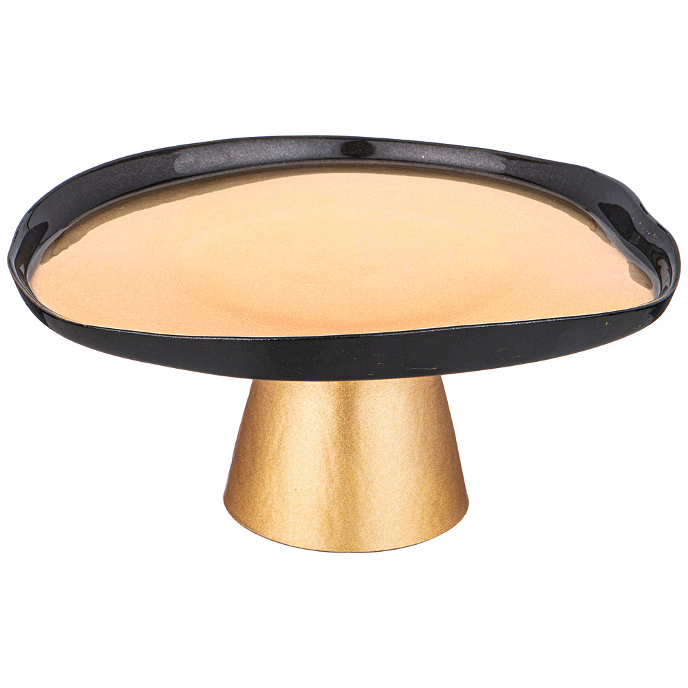 блюдо на ножке bohemia gold d 21см 339-449