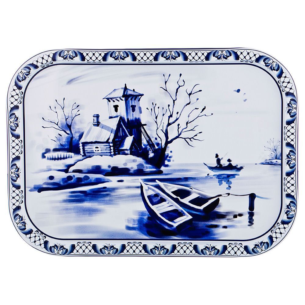поднос сервировочный blau weiss 40х29х1,5 см без упаковки 913-127