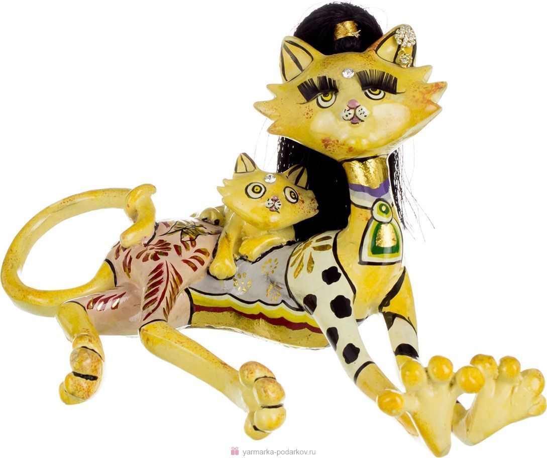 фигурка кошка с котенком высота 30 см 875-100