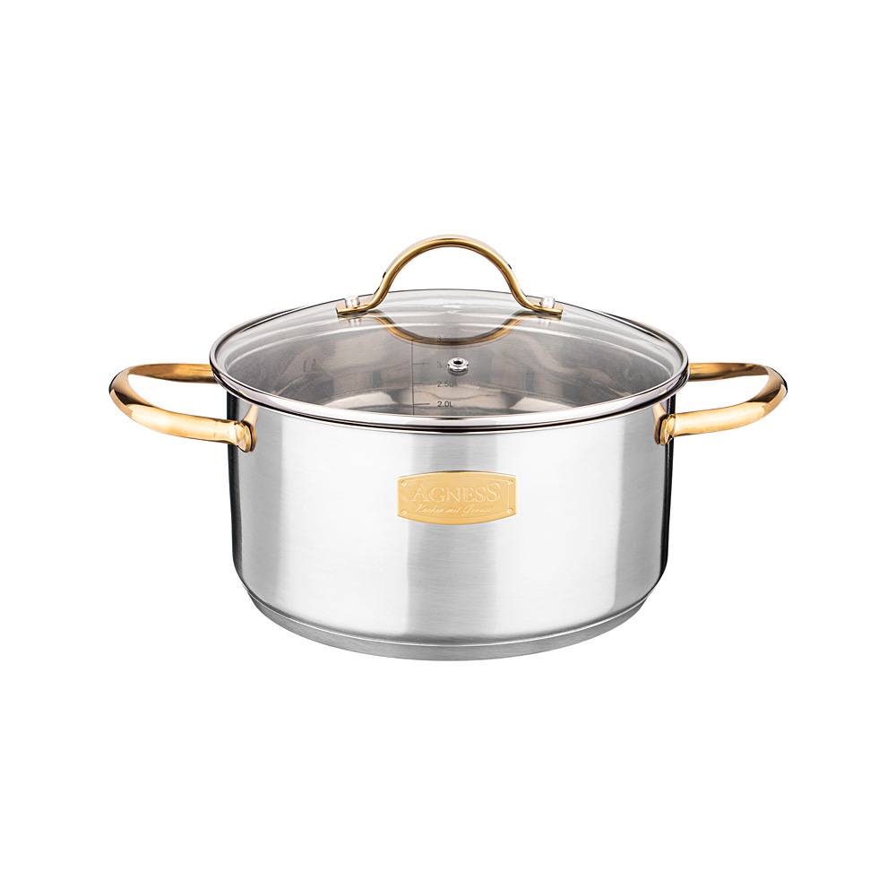 кастрюля со стеклянной крышкой, 304 нерж.сталь, 2,1л 18х9см серия craft collection 914-113