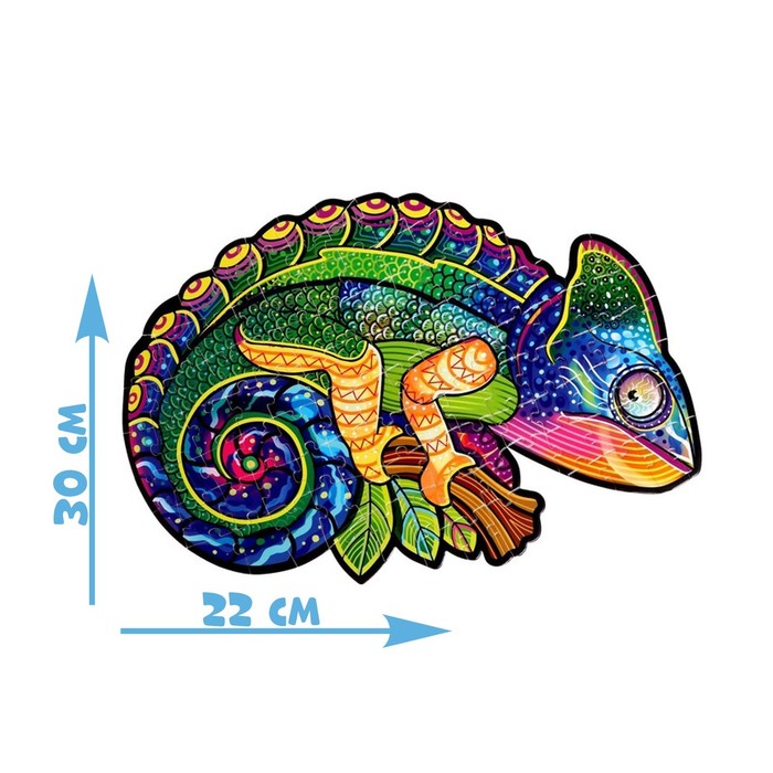 Формовой пазл «Хамелеон», 106 деталей 7516341