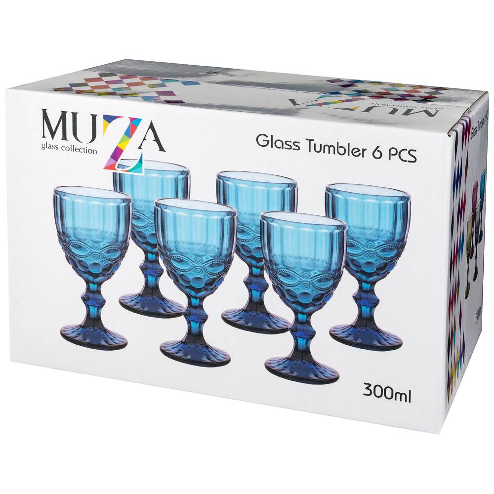 набор бокалов для вина серпентина из 6шт серия muza color 300мл / в 17 см 781-104