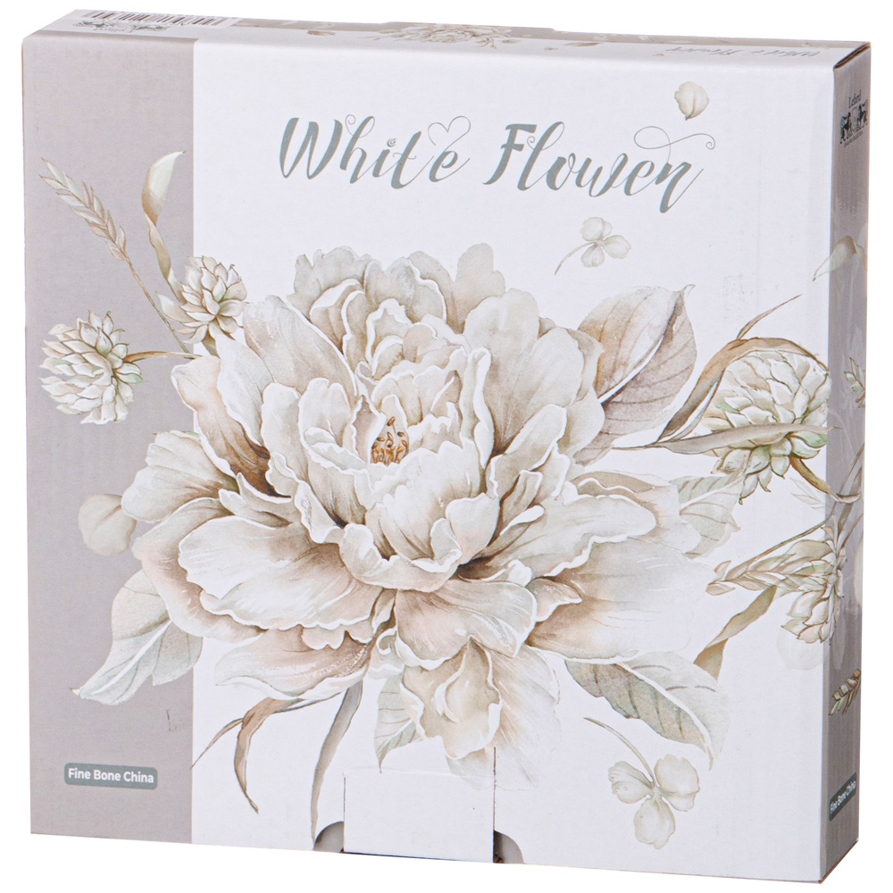 набор тарелок закусочных lefard white flower 2 шт 20,5 см серый 415-2239