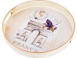 поднос с ручками коллекция старинный прованс 33х33 см 106-501