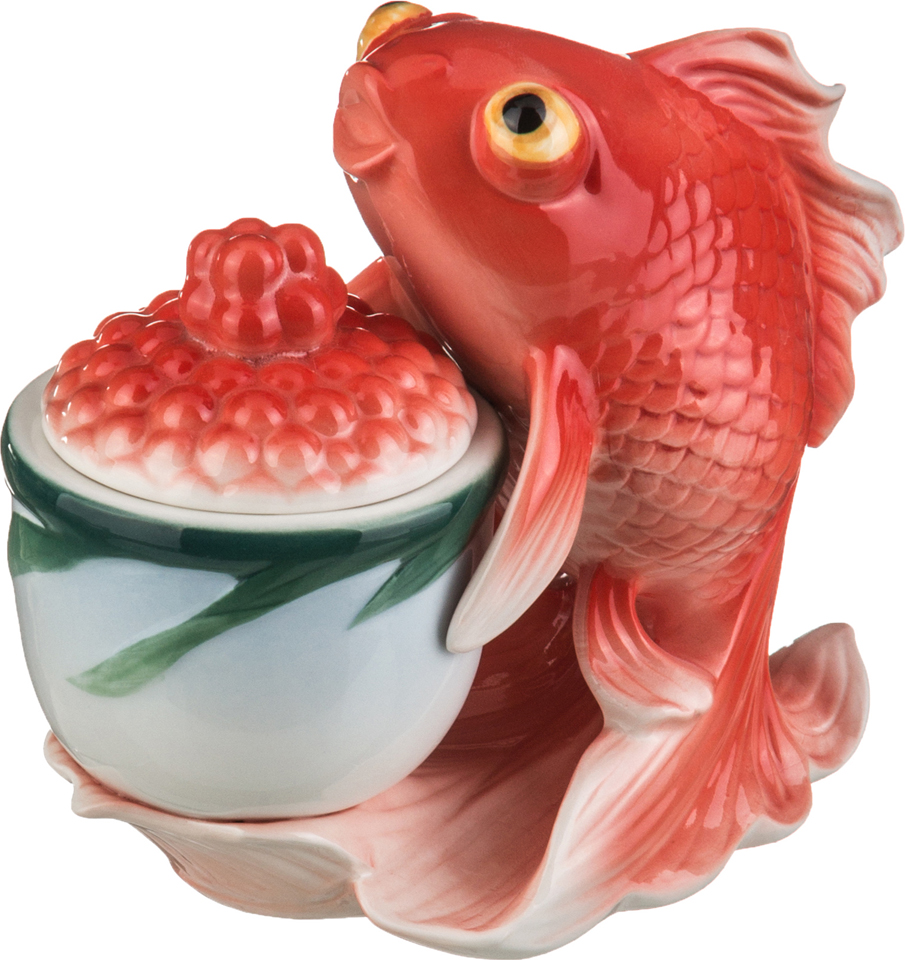 икорница золотая рыбка 14х8 см 75 мл 58-1006