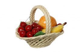 изделие декоративное корзина с фруктами 20х16 см высота 16 см 335-026