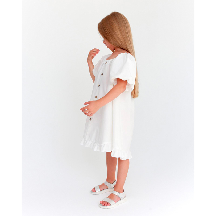 Платье детское KAFTAN Cute, р. 32 (110-116), белый 6973094