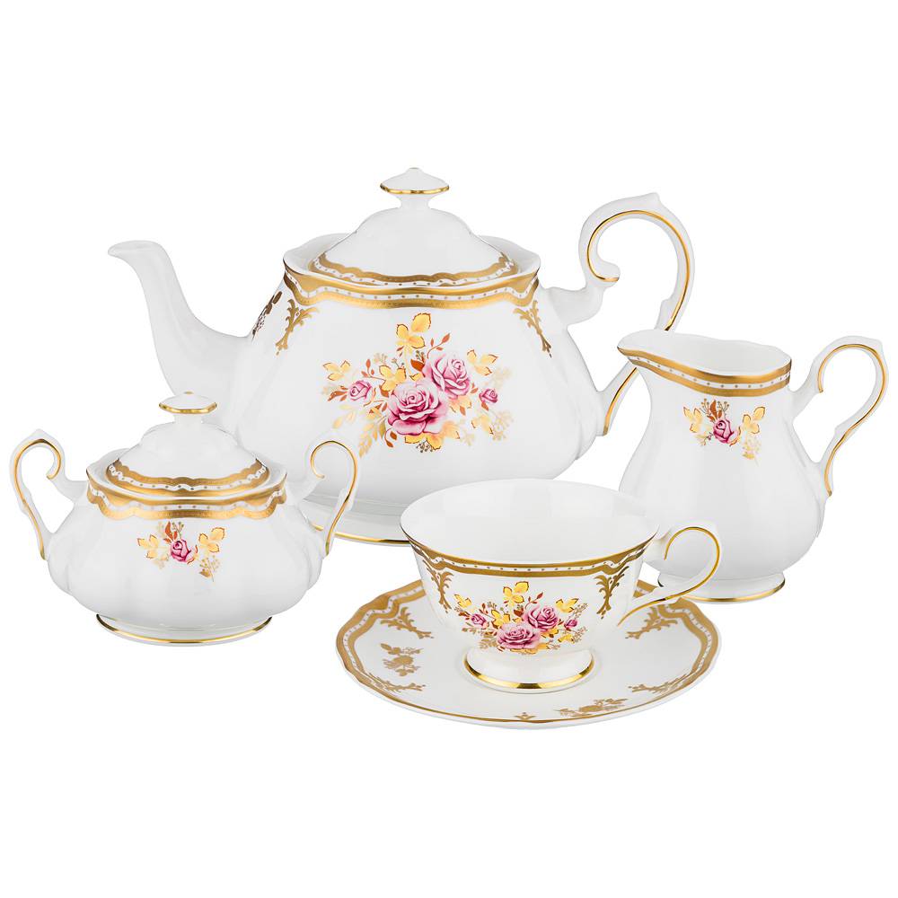 чайный сервиз nostalgia rose 15 пр. 900/250/300/230мл 621-049 Чайный сервиз nostalgia rose объемом 230 мл материал фарфор производства чехия бренд prouna общий вес 4,6 кг, купить с доставкой по низкой цене за 61819 руб.