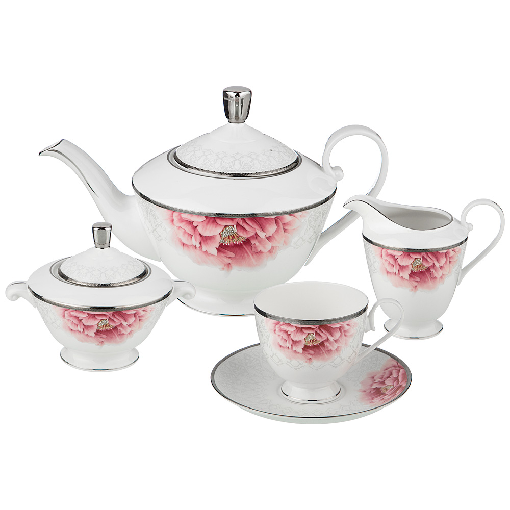 чайный сервиз на 6 персон, 15 пр. 1200/300/300/250мл 760-657 Чайный сервиз объемом 250 мл материал фарфор производства китай бренд lefard общий вес 4,25 кг, купить с доставкой по низкой цене за 6729 руб.