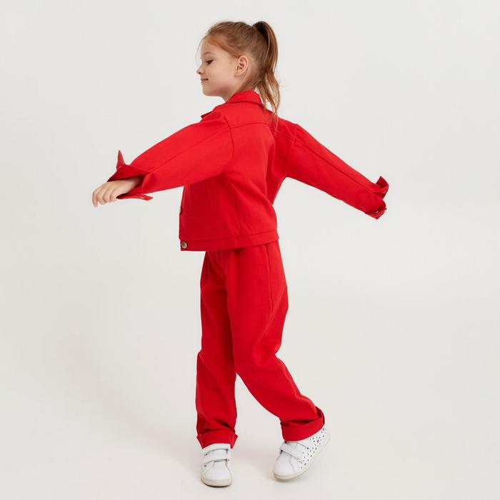 Жакет для девочки MINAKU: Casual collection KIDS, цвет красный, рост 116см 6535035