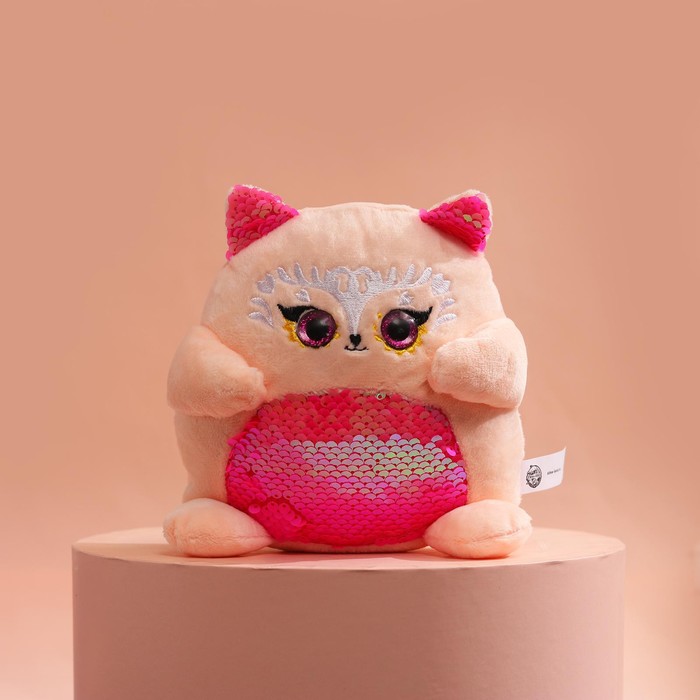 Мягкая игрушка с пайетками «Лисичка», 17 см х 9 см х 15 см 5546340