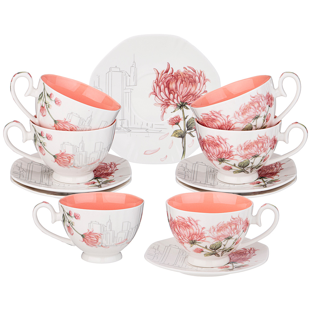 чайный набор lefard blossom на 6 пер. 12 пр. 240 мл 165-534