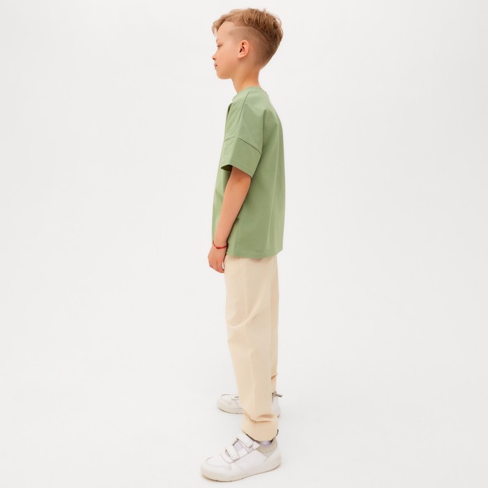 Брюки для мальчика MINAKU: Cotton collection цвет молочный, рост 98 7711502
