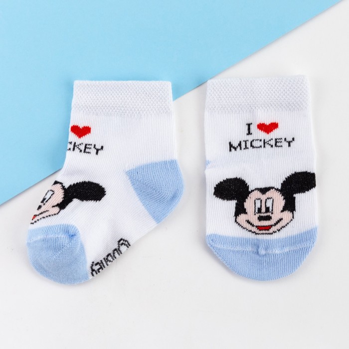 Набор носков I Love Mickey Микки Маус, 2 пары, 12-14 см 4982805