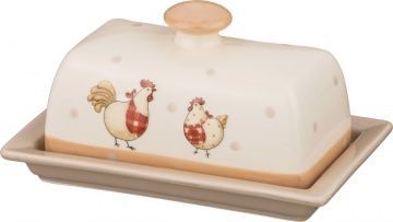 масленка с крышкой сельский домик 17,6х11х9,5 см 140-233