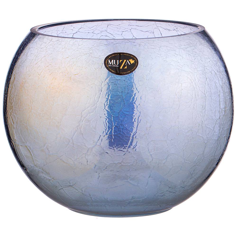 ваза шар cracle blue 3 л диаметр 18 см высота 16 см 380-639