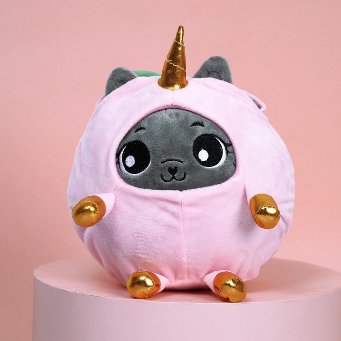 Мягкая игрушка «Котик в костюме единорожки», 20 см 5546335
