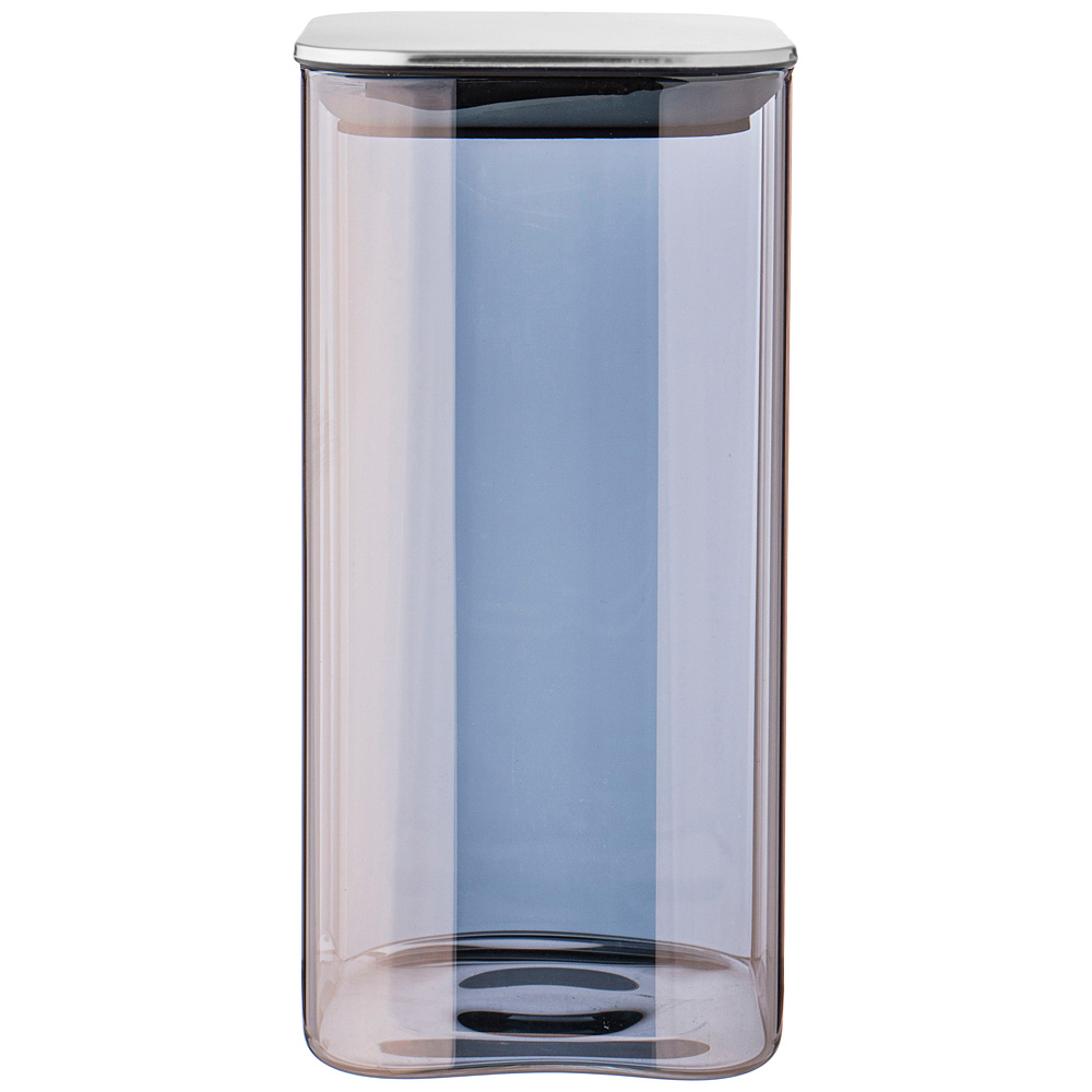 емкость для сыпучих продуктов smoky 800 мл 8x8x17 cm цвет:дымчатый 889-142