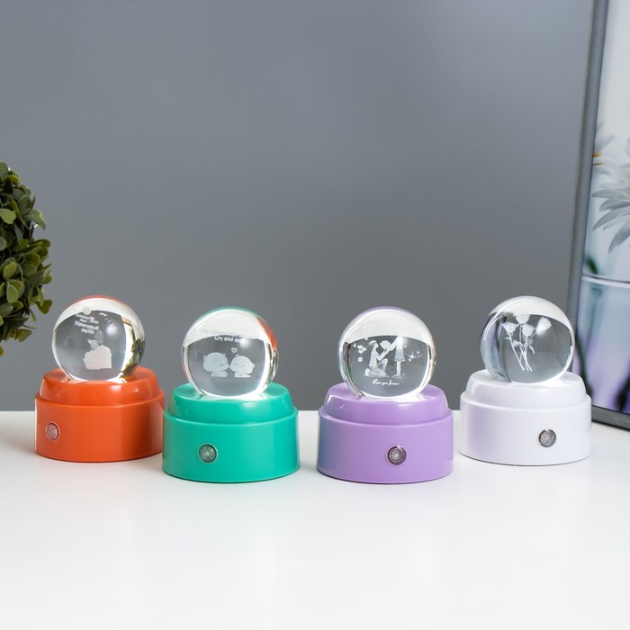 Ночник Шар LED USB АКБ МИКС 9х9х11 см RISALUX 9352528