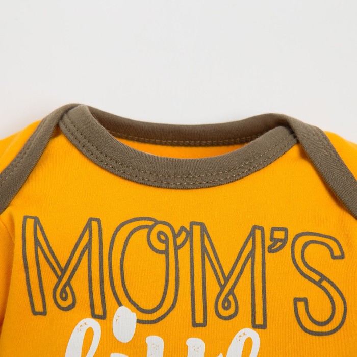 Боди Крошка Я Mom's boy, жёлтый, рост 68-74 см 4699662