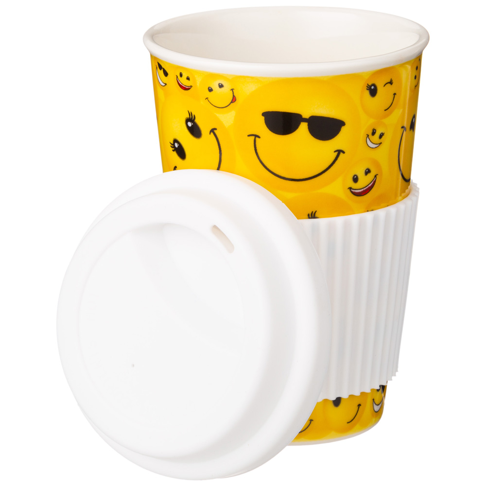 кружка lefard coffemania с силиконовой крышкой и ободком, 390мл 260-654