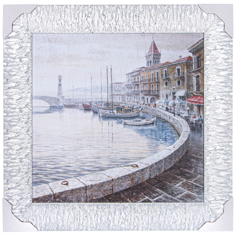 картина в раме, цвет: серебро, размер 50х50 см 541-837