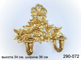 подсвечник настенный золотой 36х19 см высота 34 см 290-072