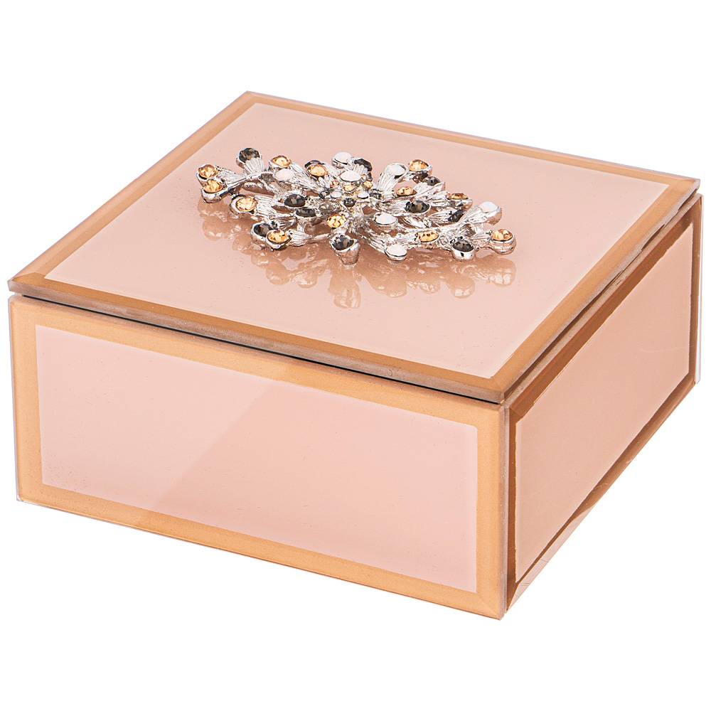 шкатулка коллекция brooch цвет:бежевый 12х12х8 см 453-157