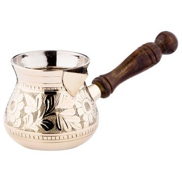 турка резная латунь 250 мл диаметр 7,5см 877-547