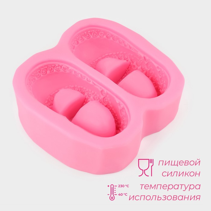Молд Доляна «Башмачки», силикон, 7x6,5 см, цвет МИКС 3845554