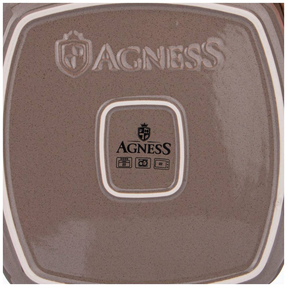 блюдо для запекания agness modern kitchen квадрат. серое 2450 мл 28х24х7,5 см 777-075