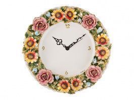 часы настенные цветы диаметр 33 см диаметр циферблата 20 см 335-242