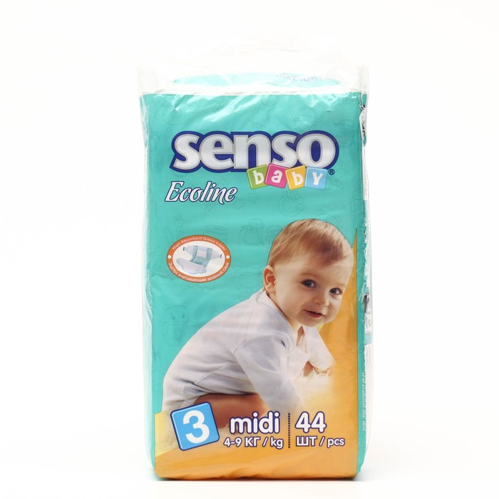 Подгузники «Senso baby» Ecoline Midi (4-9 кг), 44 шт 1273987