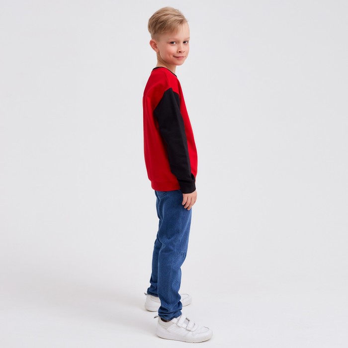 Джемпер для мальчика MINAKU: Casual Collection KIDS цвет красный, рост 128 7513701