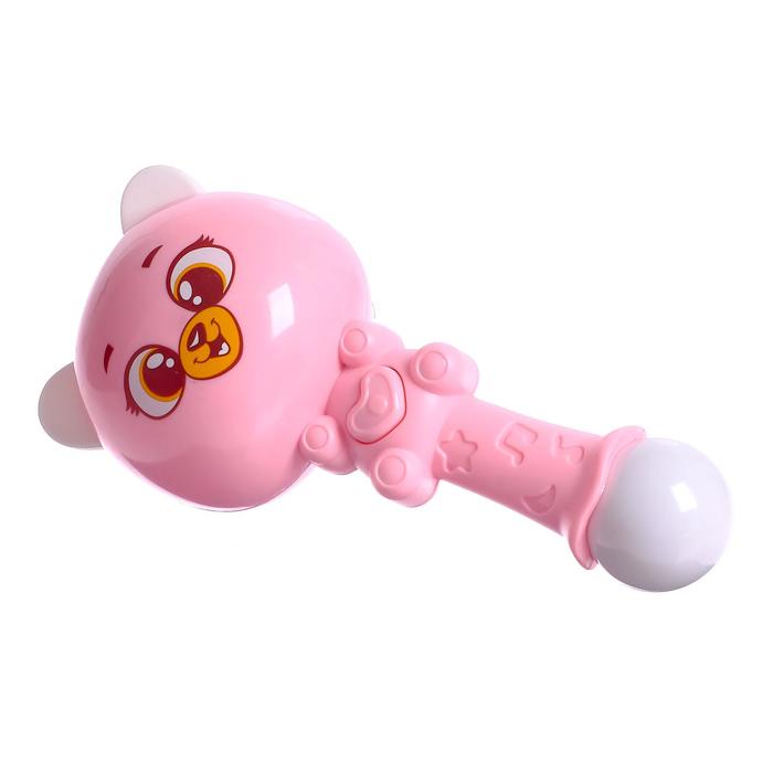 Музыкальная игрушка «Милый мишка», звук, свет, цвет розовый 6755762