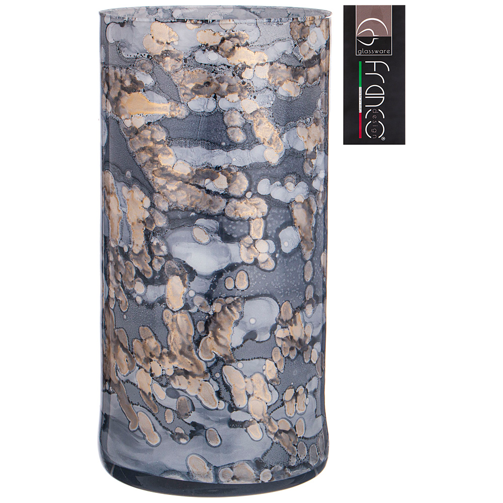 ваза cilindro aurora black высота 30см диаметр 15см 316-1761