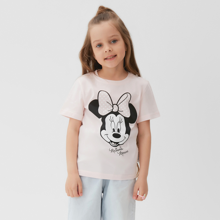 Футболка Disney Minnie Mouse, рост 122-128 (34), розовый МИКС 4294450