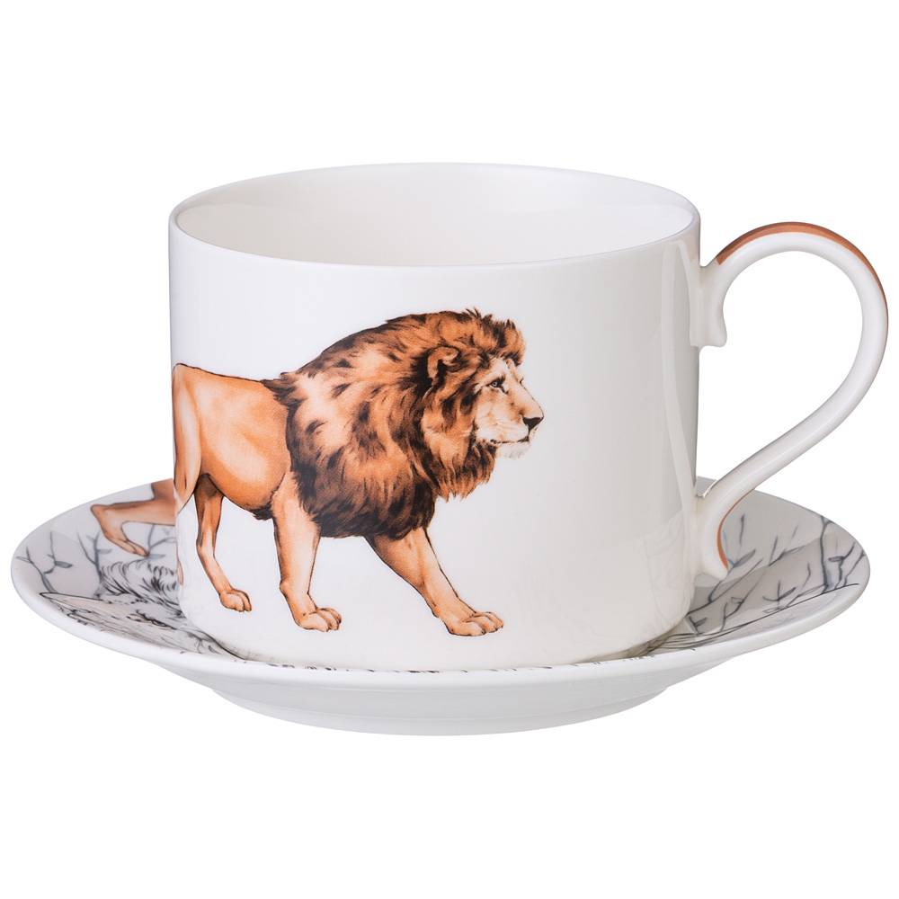чайная пара lefard animal world лев 300 мл 590-404
