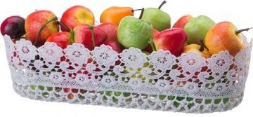 корзинка белая 26х10 см,высота 6,5 см без упаковки 120-111