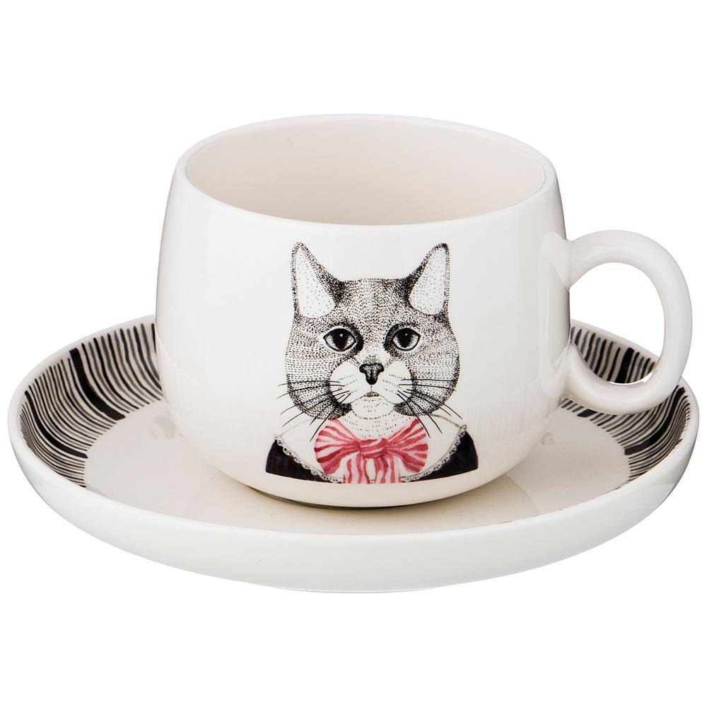 чайная пара на 1 персону fashion animals 2 пр. 450 мл мал.уп. 4 наб. 409-123