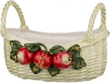 изделие декоративное корзина с гранатами 36х34 см высота 26,5 см 335-057