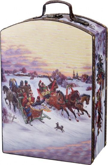 шкатулка из серии русская зима 18,5х10,5х27,5 см без упаковки 41-418