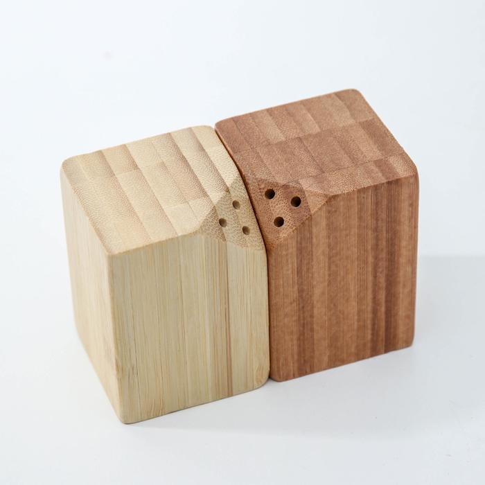 Набор для специй, 10x5x7 см, 2 шт, на магнитах, бамбук 5524554