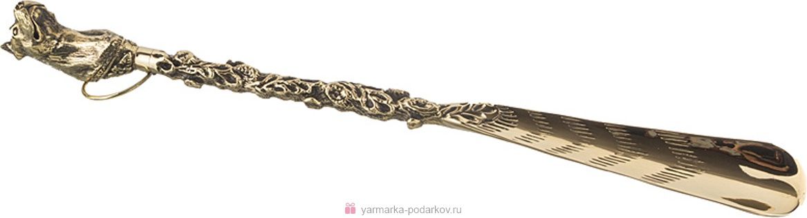 ложка для обуви собака длина 44 см 385-117  материал латунь производства россия, купить с доставкой по низкой цене за 3390 руб.