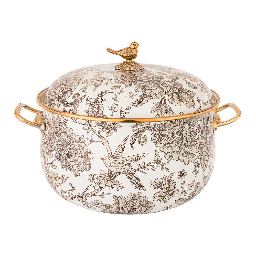 кастрюля эмалированная agness с крышкой, серия royal garden 4,8л, диа.22см подходит для индукцион.пл 950-084