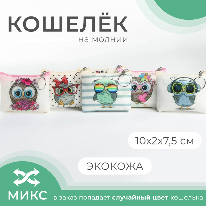 Кошелёк на молнии «Выбражулька», цвет МИКС 5373826