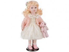 фарфоровая кукла мальвина с мягконабивным туловищем высота 45 см 485-250